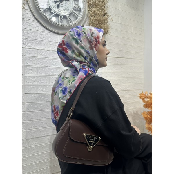 soft eşarp çiçek desen